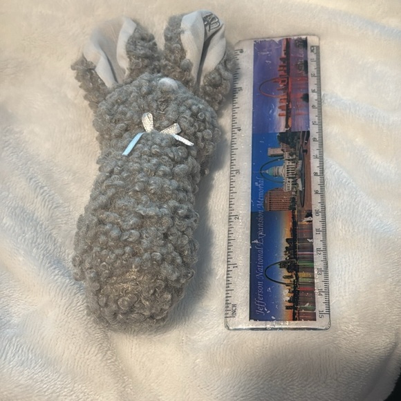 Woolly Bunnie Post Rattle gray STEPHAN BABY - Picture 7 of 8